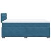 vidaXL Boxspring met matras fluweel donkerblauw 120x200 cm