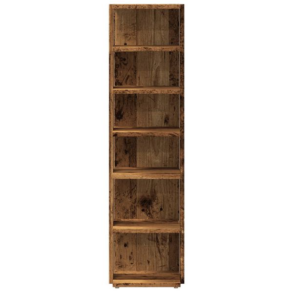 vidaXL Schoenenkasten 2 st 28x27x102 cm bewerkt hout oud houtkleurig