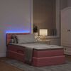 vidaXL Opbergbed met LED met matras met LED Roze 90 x 190 cm Fluweel