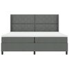 vidaXL Boxspring bed met matras Donkergrijs 200 x 200 cm Stof