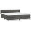 vidaXL Boxspring met matras fluweel donkergrijs 200x200 cm