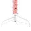 vidaXL Kunstkerstboom half met standaard smal 120 cm roze
