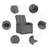 vidaXL Relaxfauteuil Donkergrijze Stof