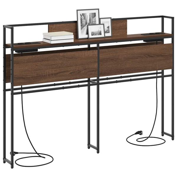 vidaXL Opberghoofdbord met plank bruin eikenkleur 150 cm Bewerkt hout