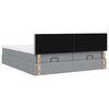 vidaXL Ottoman bed met matrassen en LED's 180x200cm stof lichtgrijs