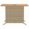 vidaXL 3-delige Bistroset met kussens poly rattan beige