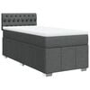 vidaXL Boxspring met matras stof donkergrijs 100x200 cm