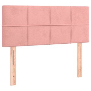 vidaXL Hoofdbord 80x5x78/88 cm fluweel roze