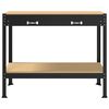 vidaXL Werkbanken met lade Zwart 114 x 54 x 91 cm Bewerkt hout