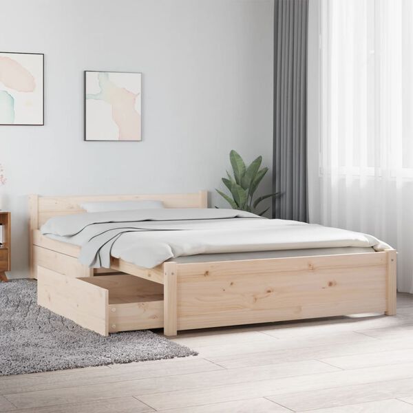 vidaXL Bedframe met lades 120x190 cm