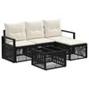 vidaXL Tuinbankenset 5 st Zwart poly rattan
