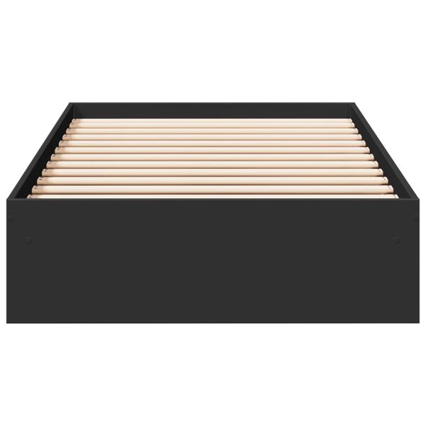 vidaXL Bedframe met lades bewerkt hout zwart 90x190 cm