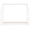 vidaXL Kinderbedframe 90x190 cm massief grenenhout wit