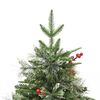 vidaXL Kerstboom met LED en dennenappels 150 cm PVC en PE groen