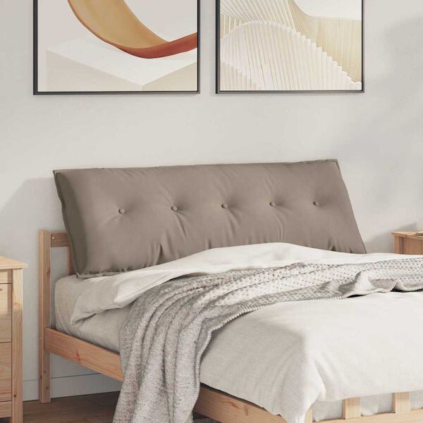 vidaXL Rugkussen Taupe 140 x 50 cm Microvezel Stof