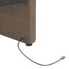 vidaXL Slaapbank met matras en USB stof taupe 90x200 cm