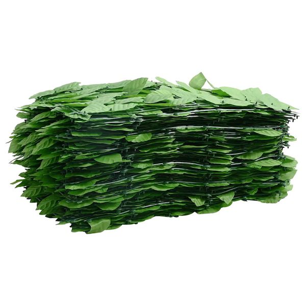 vidaXL Balkonscherm met groene bladeren 200x75 cm