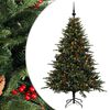 vidaXL Kunstkerstboom met kerstbal 120 cm 150 LED's Warmwit