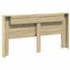 vidaXL Hoofdbord Sonoma Eiken 200 x 16,5 x 103,5 cm Bewerkt hout