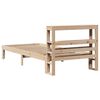 vidaXL Bedframe met hoofdbord massief grenenhout 75x190 cm
