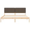 vidaXL Bedframe met Gevoerd Hoofdgedeelte Taupe 180 x 200 cm