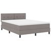 vidaXL Boxspring bed met kussen met hoofdeinde Taupe 140 x 200 cm Stof