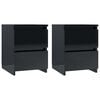 vidaXL Nachtkastjes 2 st 30x30x40 cm bewerkt hout hoogglans zwart