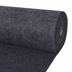 vidaXL Tapijt Antracietkleurig 1,2 x 15 m Polyester