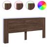 vidaXL Hoofdbordkast met LED-verlichting 220x16,5x103,5 cm bruin eiken