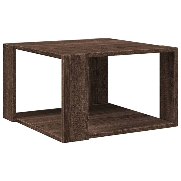 vidaXL Salontafel 51,5x51,5x30 cm bewerkt hout bruin eikenkleurig