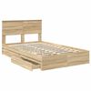 vidaXL Opslag bed met lade Sonoma Eiken 120 x 200 cm Bewerkt hout