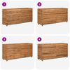 vidaXL Plantenbak verhoogd 150x40x72 cm gerecycled teakhout en staal