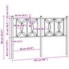 vidaXL Vervangend hoofdbord 107 cm metaal zwart