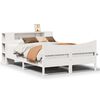 vidaXL Bedframe zonder matras massief grenenhout wit 135x190 cm