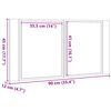vidaXL Spiegelkast LED 90x12x45 cm bewerkt hout artisanaal eikenkleur