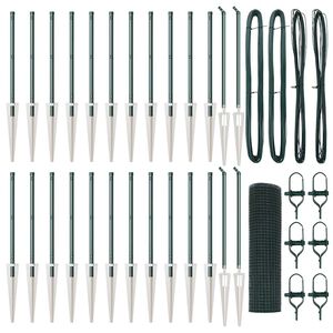 vidaXL Gecombineerd draadhek met spikes 50 x 0,4 m (B x H)