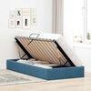 vidaXL Opslag bed met hoofdeinde Donkerblauw 90 x 190 cm Fluweel