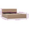 vidaXL Bedframe met opslag hydraulisch kunstleer cappuccino 140x200 cm