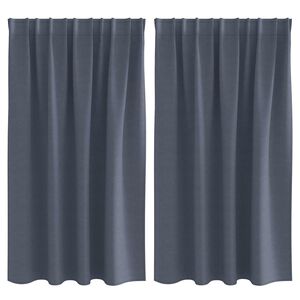 vidaXL Zwart-out Gordijnen met Ringen 2 st Antraciet 140 x 140 cm