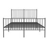 vidaXL Bedframe met hoofd- en voeteneinde metaal zwart 135x190 cm