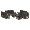 vidaXL Tuinbankenset 13 st Grijs en Donkergrijs poly rattan