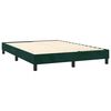 vidaXL Boxspring met matras fluweel donkergroen 140x190 cm