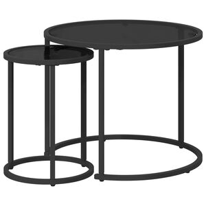 vidaXL Koffietafel Set 2 st 55 x 55 x 45 cm staal