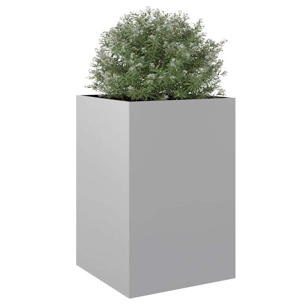 vidaXL Plantenbak 52x48x75 cm gegalvaniseerd staal zilverkleurig