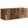 vidaXL Tv-meubelset Wandgemonteerd 2 pcs Oudhout Bewerkt hout