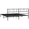 vidaXL Bedframe met hoofdbord metaal zwart 200x200 cm