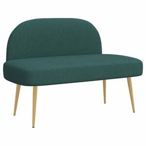 vidaXL Beklede bank met rugleuning Donkergroen 110 x 60 x 76 cm