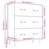 vidaXL Dressoir 69,5x34x90 cm bewerkt hout betongrijs