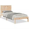 vidaXL Bedframe extra lang zonder matras massief hout 100x220 cm