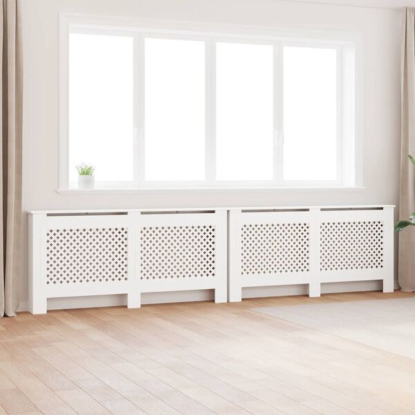 vidaXL Radiatorombouwen 2 st 172x19x81,5 cm MDF wit